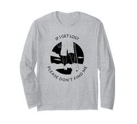 Se Mi perdo, per Favore Non trovarmi (Grafica escursionistica) Maglia a Manica