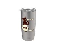 Se mi sta bene, siede Black Cat In Skull Kitten Lovers Bicchiere termico in acciaio inox doppia parete