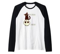 Se Mi Sta Bene, siede Black Cat in Skull Kitten Lovers Maglia con Maniche Raglan