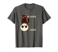 Se Mi Sta Bene, siede Black Cat in Skull Kitten Lovers Maglietta