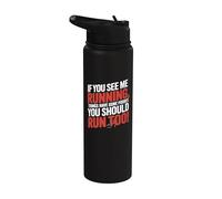 Se mi vedi correre le cose sono andate male Stainless Steel Insulated Water Bottle