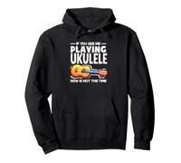 Se Mi Vedi Suonare l'ukulele Ora Non è Il Momento Felpa con Cappuccio