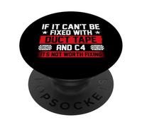 Se non può essere riparato con nastro adesivo e C4 - Ingegnere di combattimento PopSockets PopGrip Adesivo