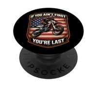 Se non sei il primo sei l'ultima Dirtbike Motocross americana PopSockets PopGrip Adesivo