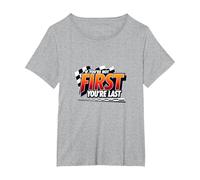 Se Non Sei Il Primo, Sei L'Ultimo - Racing Motto Maglietta, Donna Plus-Size, Grigio Melange, 2X