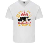 Se Papà Can'T Griglia It Nessuno Can Divertente BBQ Uomo Scollo A V Cotone