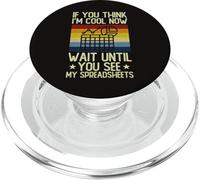 Se pensi che io sia figo ora guarda il mio foglio di calcolo Vintage Funny PopSockets PopGrip per MagSafe