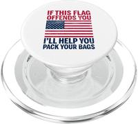 Se questa bandiera ti offende ti aiuterò a fare le valigie USA PopSockets PopGrip per MagSafe