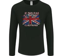 Se Questo Bandiera Offends Voi Union Jack Bretagna Uomo Maniche
