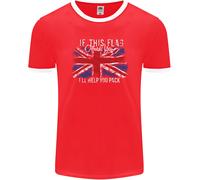 Se Questo Bandiera Offends Voi Union Jack Bretagna Uomo Ringer Fotl