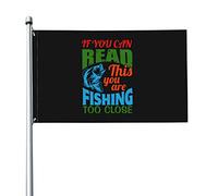 Se Riesci A Leggere Questo, Stai Pescando Troppo Vicino Garden Flag Con 2 Occhielli Bandiere Di Benvenuto Durevole Bandiere Da Giardino Per All'Aperto Fattoria Esterni 90X150Cm