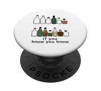 Se Sai Di Conoscere Bottle Bar Umorismo Bere Vita Notturna PopSockets PopGrip Adesivo