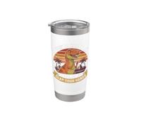 Se sei felice e lo sai batti le mani T Rex Meme Bicchiere termico in acciaio inox doppia parete