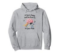 Se Sei Felice e Lo sai, Sono i Tuoi farmaci Felpa con Cappuccio, Unisex per Adulti, Grigio Melange, M