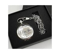 (SE (senza scatola))Orologio da tasca al quarzo con scritte popolari incise a mio figlio, TI AMO, stile