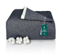 SE SOFTEXLY Coperta Morbida Blu Scuro,Coperta di Cotone Coperta Fluffy di Alta Qualità,Coperta in Mussola di Cotone Leggera e Confortevole per Tutta la Stagione,150 x 200 cm
