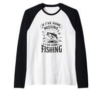 Se sono scomparso sono andato a pescare godere Maglia con Maniche Raglan