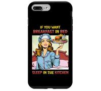 Se vuoi fare colazione a letto Dormire in cucina Divertimento retrò Custodia per iPhone 7 Plus/8 Plus