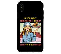 Se vuoi fare colazione a letto Dormire in cucina Divertimento retrò Custodia per iPhone XS Max