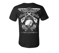 Se7en Deadly Sangue il Tuo Mani Pistole Carte Gotico Punk Tatuaggi T Shirt