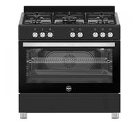SE965ENE/24 - Cucina a gas con forno elettrico, 90x60 cm, Nero, Classe energetica A