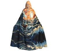 Sea and Sail - Mantello con cappuccio per adulti, per Halloween, travestimento da strega e vampiro