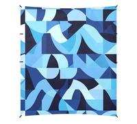 Sea Anhor - Baldacchino da spiaggia pieghevole in stile geometrico, UPF50+, facile da installare, grande, portatile, con pala per sabbia, per cortile, prato, parco