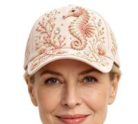 Sea Animal Print Baseball Hat Embroidered Adjustable Unisex cap