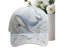 Sea Animal Print Baseball Hat Embroidered Adjustable Unisex cap