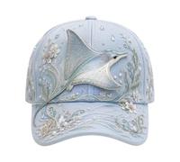 Sea Animal Print Baseball Hat Embroidered Adjustable Unisex cap