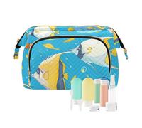 Sea Animals Blue Ocean Toiletry Bag Portatile delle Donne Moneta Cambiamento Borsa per Grande Capacità monedero pequeno para mujer, animali marini blu oceano, moderno
