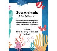 Sea Animals: Color By Numbers
