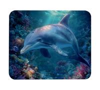 Sea Animals Dolphin (1) Tappetini per Il Mouse Soffice Tappetino Mouse Lavabile Mousepad per Gioco Laptop Pc 25X30Cm