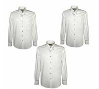 SEA BARRIER 3 Camicie da 3XL a 6XL Valdes Comode Casual Colorate Manica Lunga in Puro Cotone Uomo Taglie Forti Profumatore Saggio Bianco 6XL