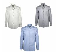 SEA BARRIER 3 Camicie da 3XL a 6XL Valdes Comode Casual Colorate Manica Lunga in Puro Cotone Uomo Taglie Forti Profumatore Saggio Chiari 4XL