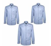 SEA BARRIER 3 Camicie da 3XL a 6XL Valdes Comode Casual Colorate Manica Lunga in Puro Cotone Uomo Taglie Forti Profumatore Saggio Azzurro 3XL