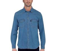 SEA BARRIER Camicia Jeans MOD. PECOS Colore Stone Wash Chiusura Automatici Due TASCHINI (XXL)