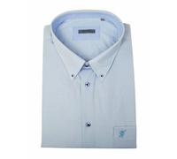Sea Barrier Camicia Rettore Manica Lunga Microfantasia in Puro Cotone Taglie Forti Uomo con Profumatore Saggio in Omaggio Azzurra 6XL