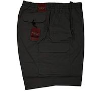 Sea Barrier Extra Bermuda Uomo Taglie Forti 100% Cotone Pantalone Corto con Zip e Bottone Nero Blu Fango Grigio Verde Beige