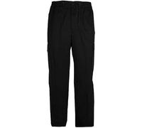 SEA BARRIER Pantalone CALIBRATO Uomo Taglie Maxi Caldo Cotone MOD JACOPO CONF. Colore Nero TASCONATO con Elastico Bottone E Coulisse in Vita (6XL)
