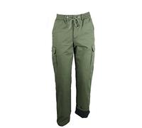 SEA BARRIER Pantalone Uomo Invernale Cargo TASCONI Imbottito Foderato Pile Jonny