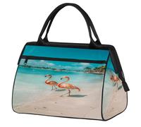 Sea Beach Flamingos Borsone da viaggio per donne, uomini, bambini, ragazzi e ragazze, per fine settimana, da 24 l, borsone da cabina per sport, palestra, yoga, Colore, Grande, Organizer per borse