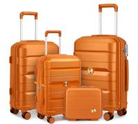 Sea choice Set 3 Valigie Rigide Espandibili 100% PP Ultra Leggera Set Trolley da Viaggio e 1 borsa portatile con Chiusura TSA e 4 Doppie Ruote a 360°