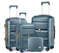 Sea choice Set 3 Valigie Rigide Espandibili 100% PP Ultra Leggera Set Trolley da Viaggio e 1 borsa portatile con Chiusura TSA e 4 Doppie Ruote a 360°