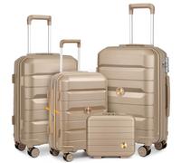 Sea choice Set 3 Valigie Rigide Espandibili 100% PP Ultra Leggera Set Trolley da Viaggio e 1 borsa portatile con Chiusura TSA e 4 Doppie Ruote a 360°