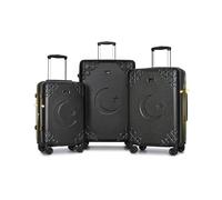 Sea choice Set di Valigie Rigide 3 Pezzi Estensibile con Stampa Stelle Set Bagaglio da Viaggio con Porta Bicchieri Lucchetto TSA e 4 Ruote 360° Capienza XL Ideale per Viaggi Vacanze e Shopping