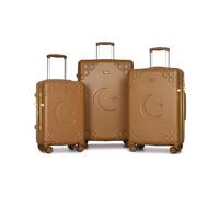 Sea choice Set di Valigie Rigide 3 Pezzi Estensibile con Stampa Stelle Set Bagaglio da Viaggio con Porta Bicchieri Lucchetto TSA e 4 Ruote 360° Capienza XL Ideale per Viaggi Vacanze e Shopping