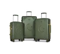 Sea choice Set di Valigie Rigide 3 Pezzi Estensibile con Stampa Stelle Set Bagaglio da Viaggio con Porta Bicchieri Lucchetto TSA e 4 Ruote 360° Capienza XL Ideale per Viaggi Vacanze e Shopping