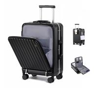 Sea choice Valigia Bagaglio a Mano con Tasca Frontale per Laptop 20" PC Valigia Trolley da cabina Porta con USB, 4 Rotelle con lucchetto TSA