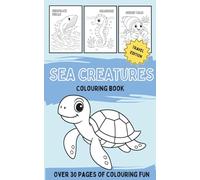 Sea Creature Colouring Book Travel Edition: A black and white pocket sized activity book filled with sharks, turtles, fish and more